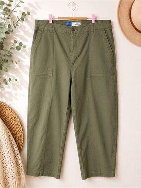 Old Navy Olive Green Barrel Utility Pants